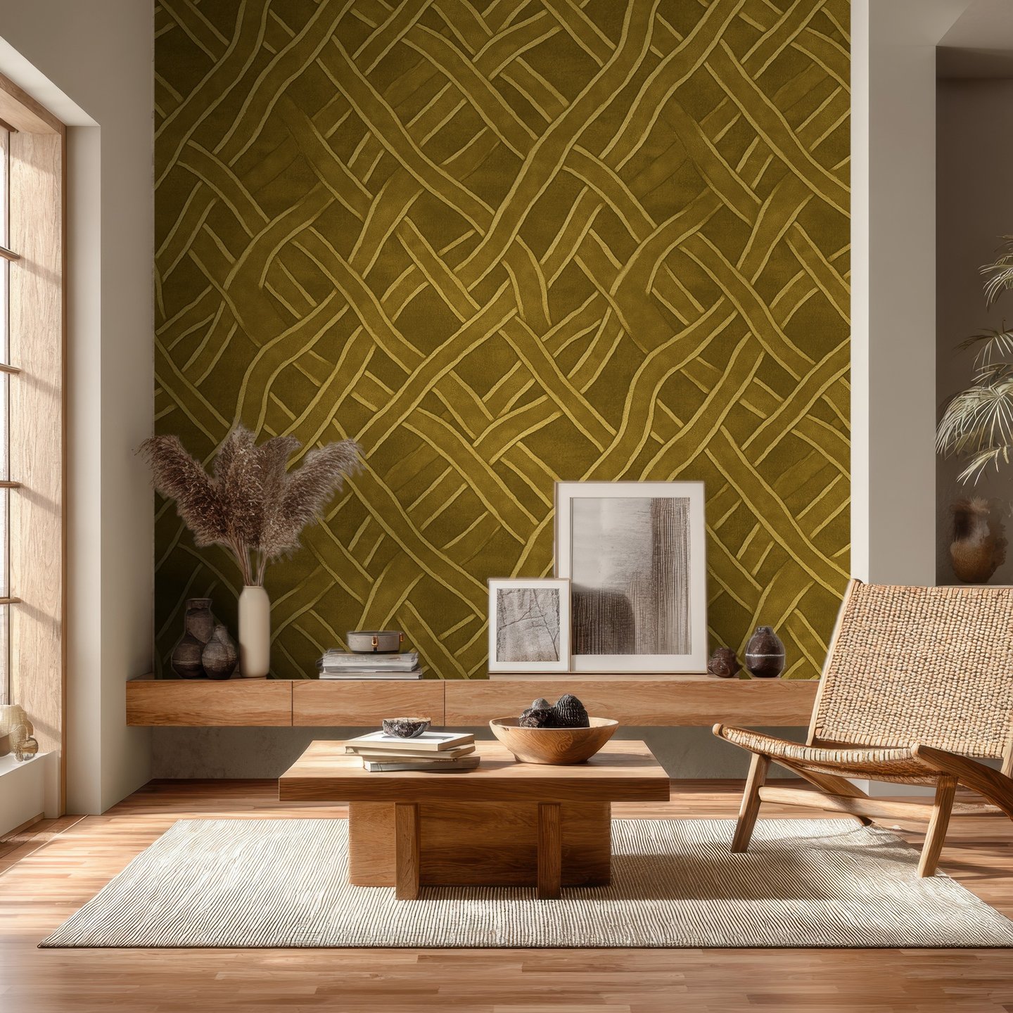 Ember Weave 노란색 wallpaper