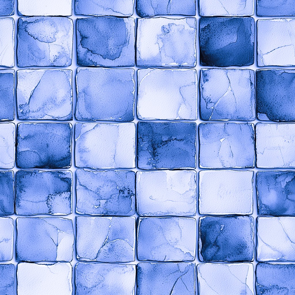 Cerulean Mosaic 다크 블루 wallpaper