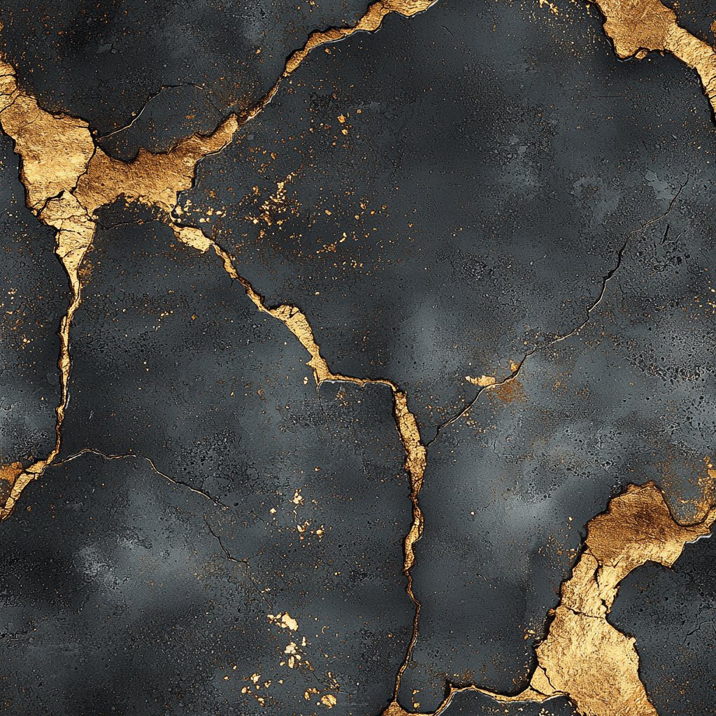 Gilded Crackle Luxe svart wallpaper