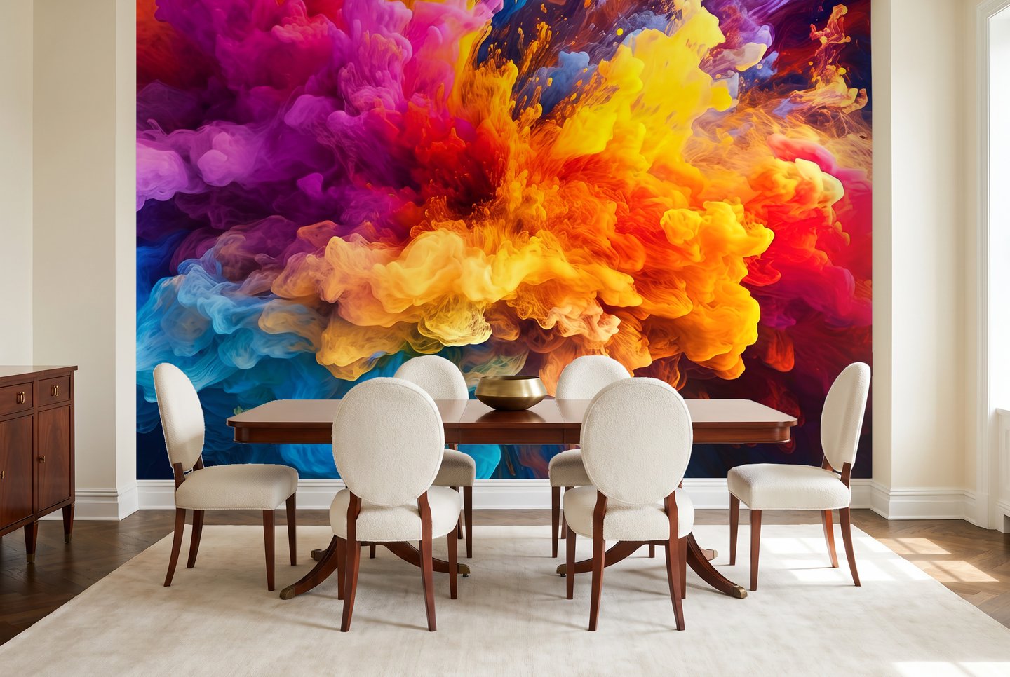 Rainbow Smoke Cloud lilla mural