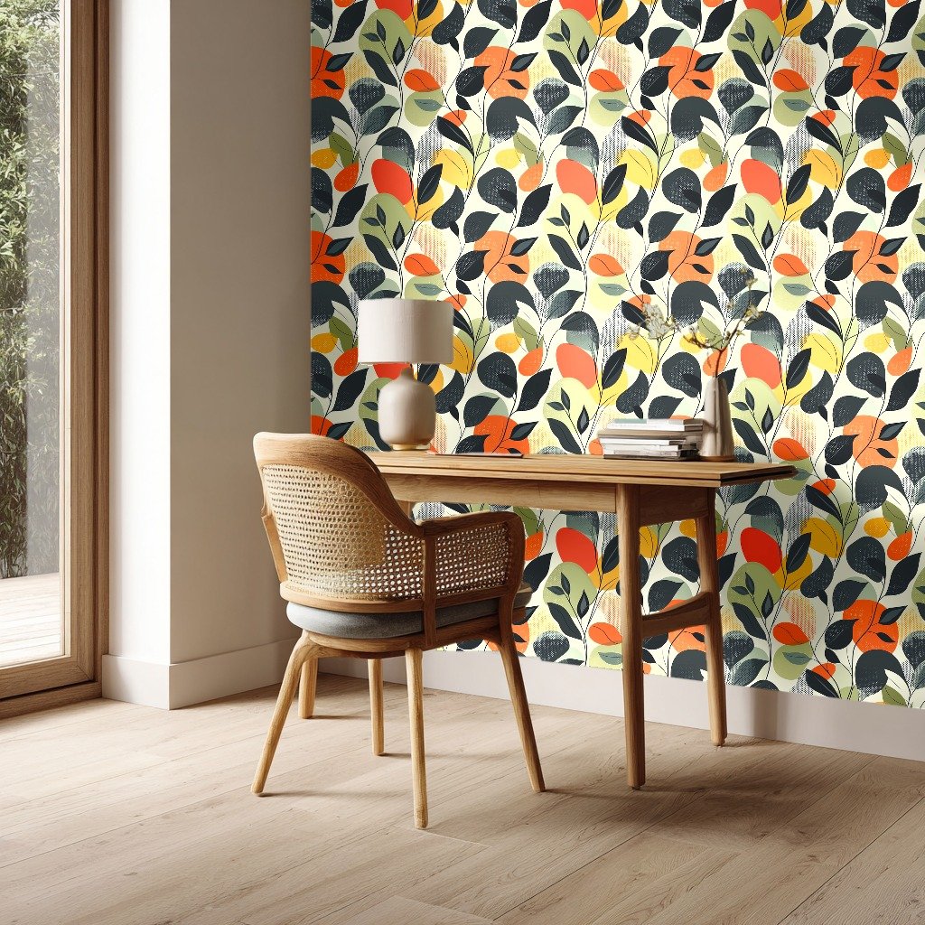 Autumn Bloom - Harvest beige wallpaper