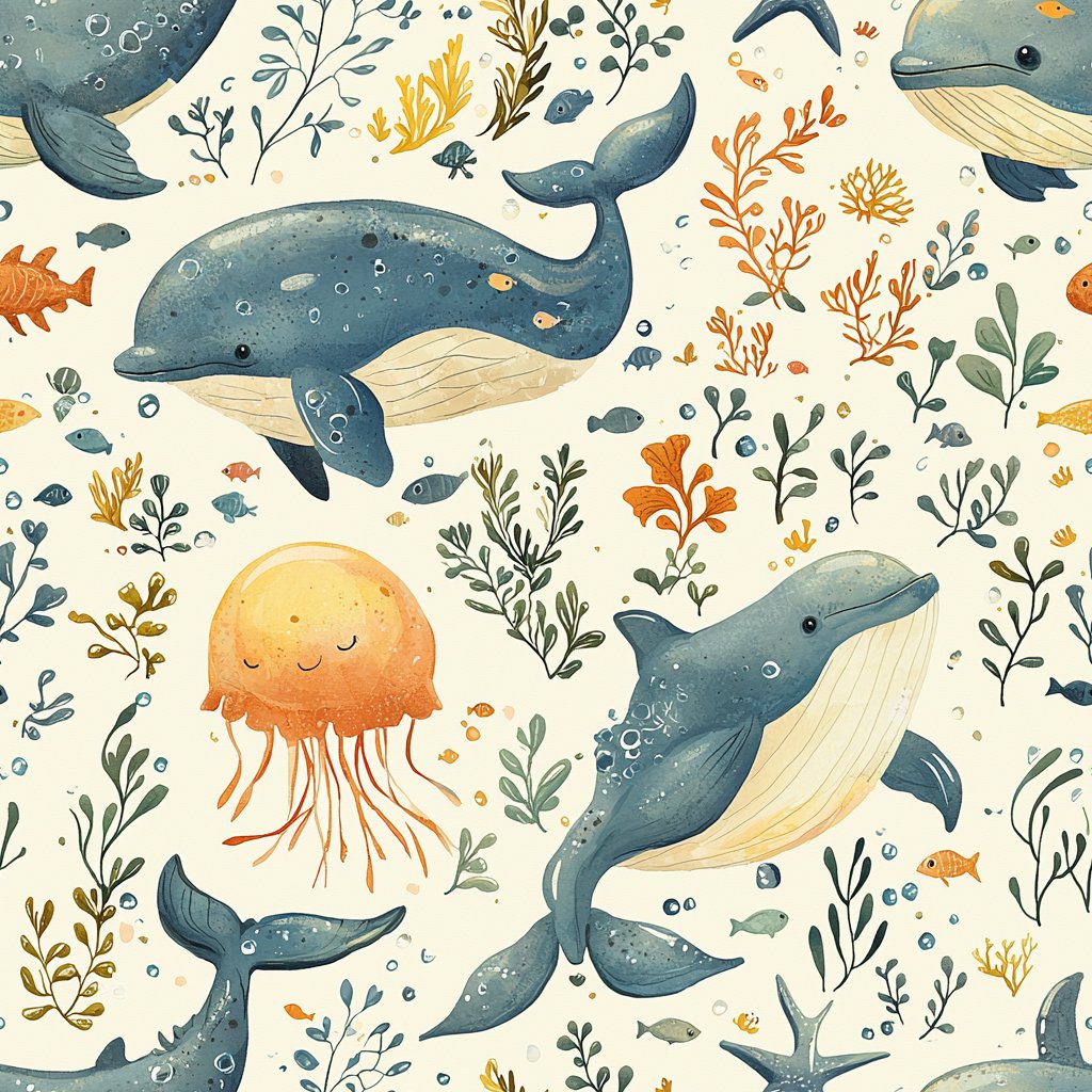 Oceanic Dreams - Coral blå wallpaper