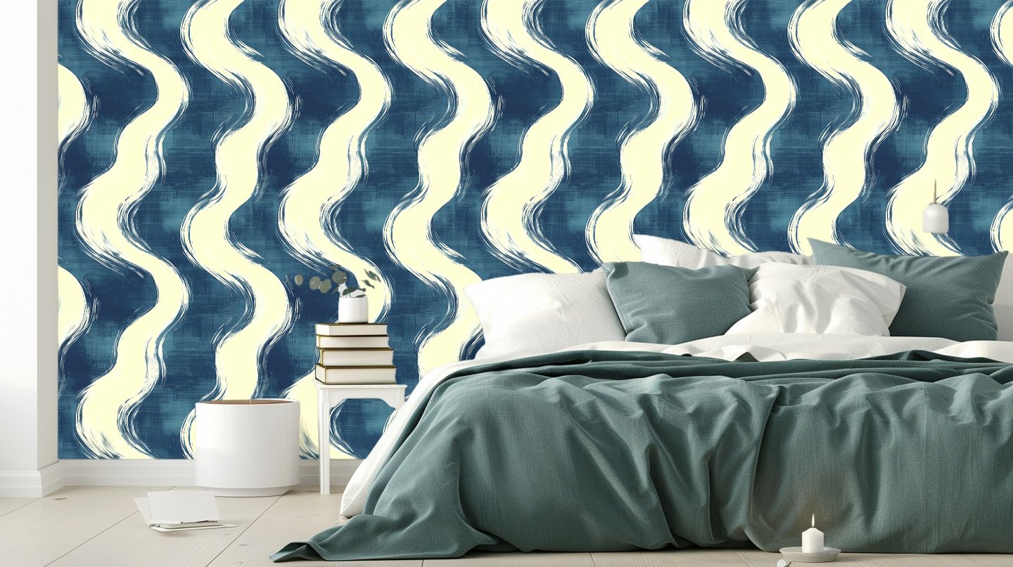 Indigo Swirl Dreams 파란색 wallpaper