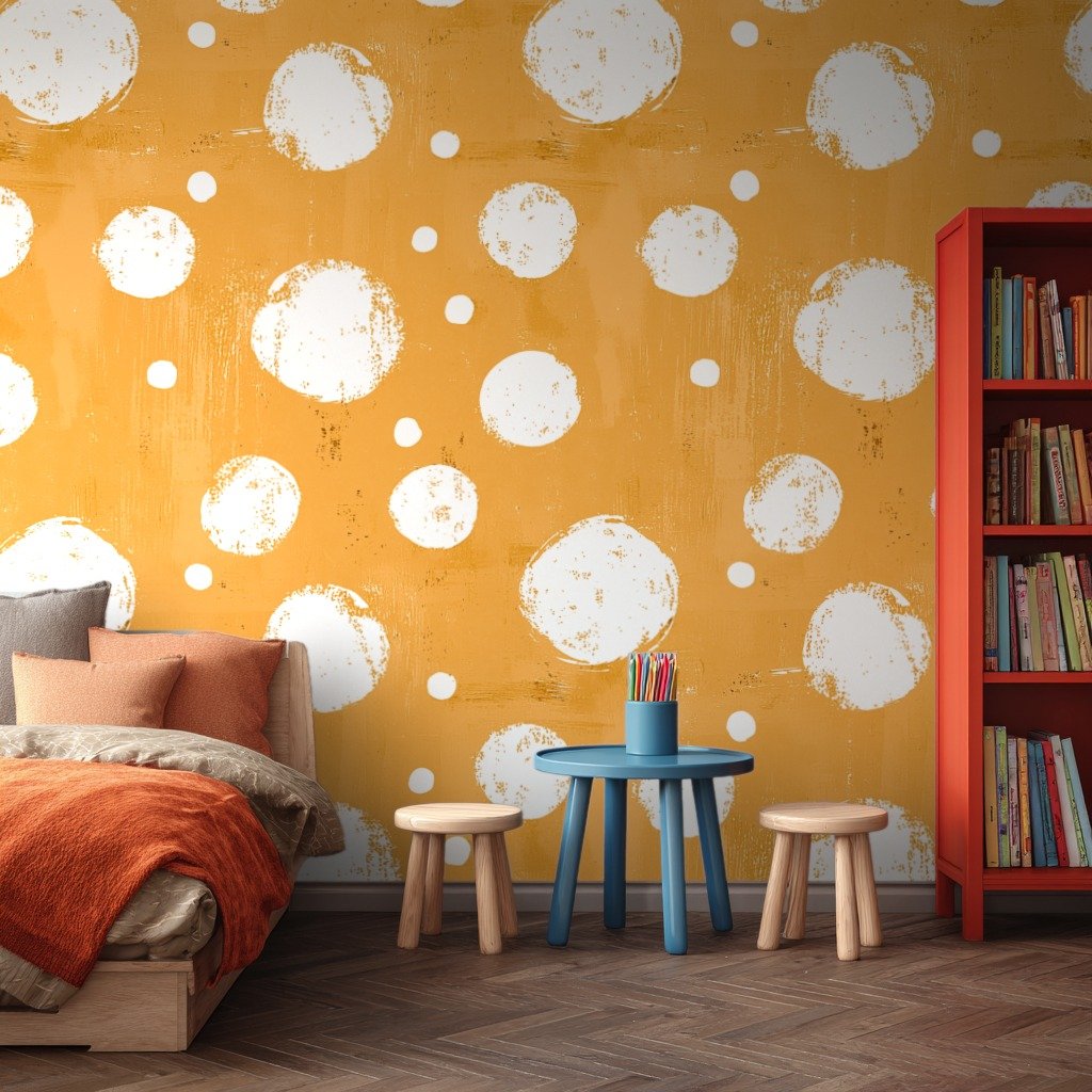 Sunburst Dots oransje wallpaper