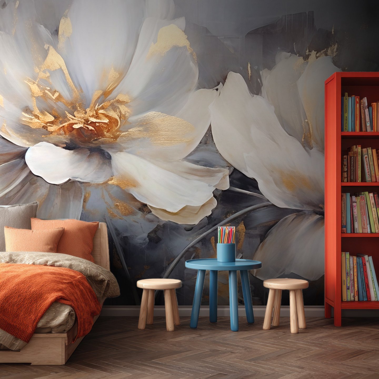 Quartz Blossom グレー mural