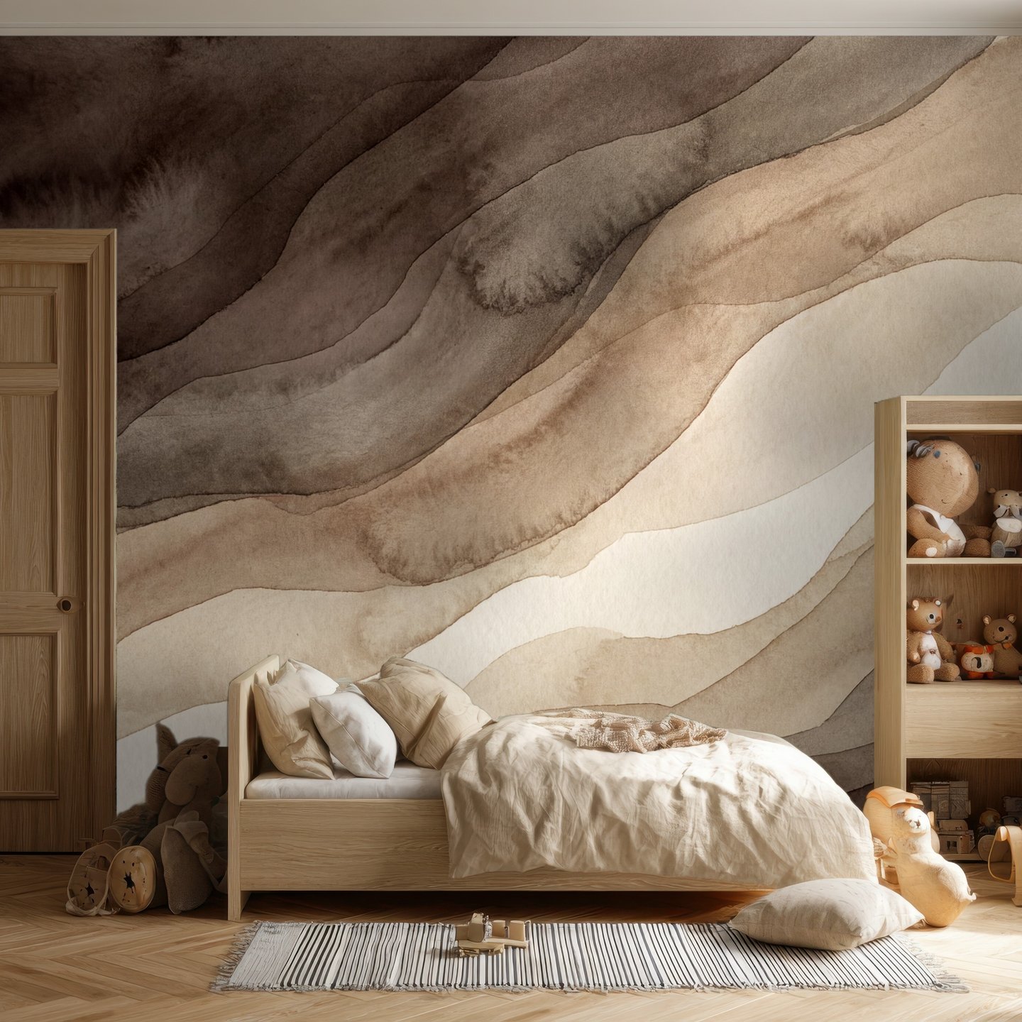 Contour brun mural