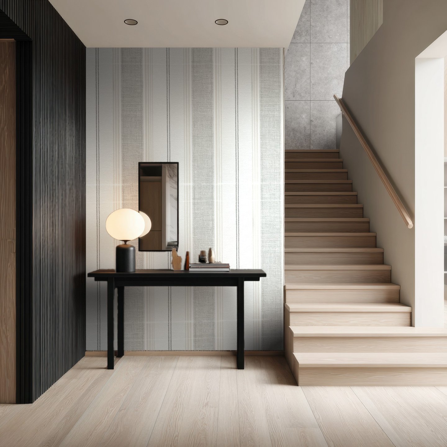 Pebble Grey Stripe 노란색 wallpaper