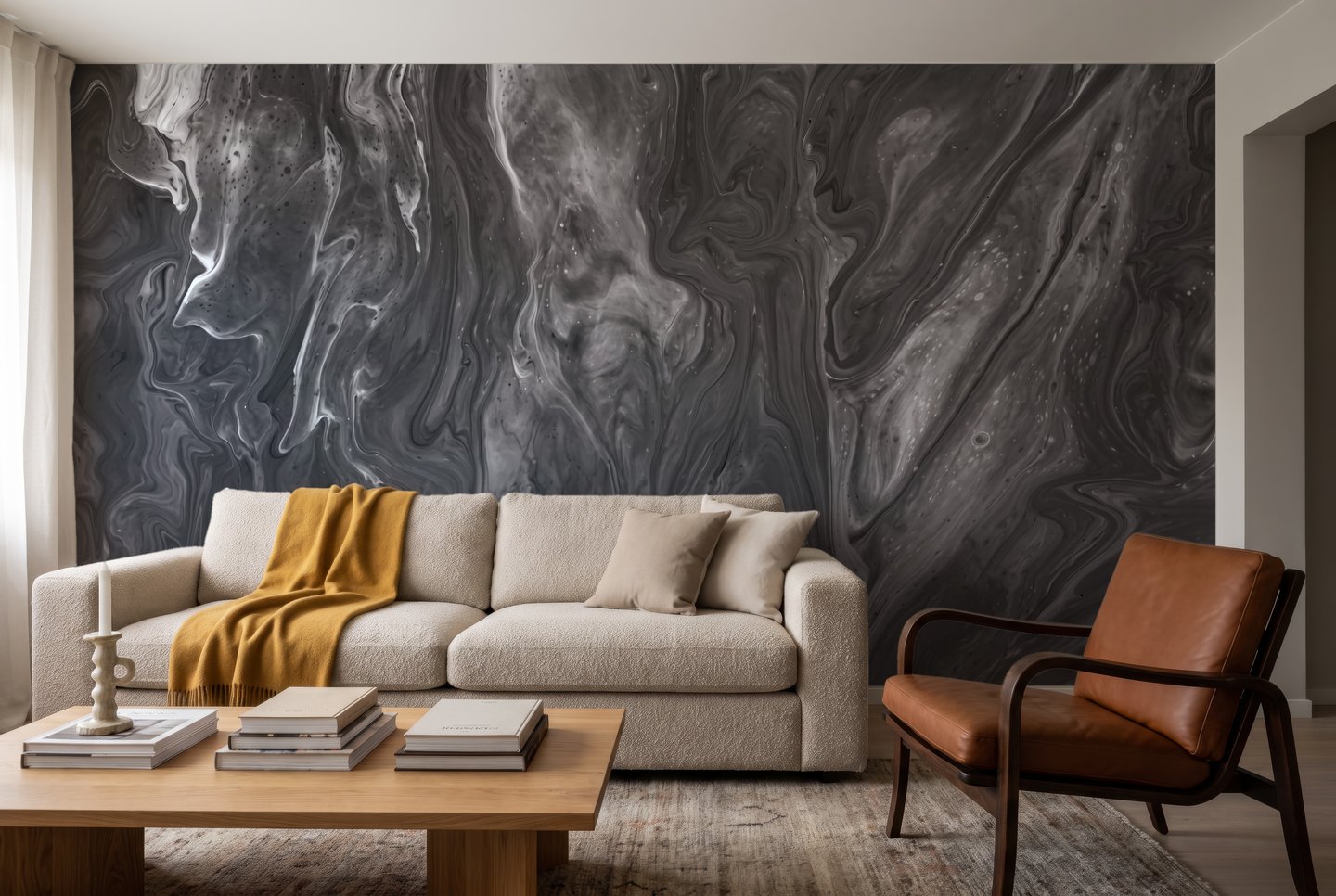 Tidal Flow 회색 mural