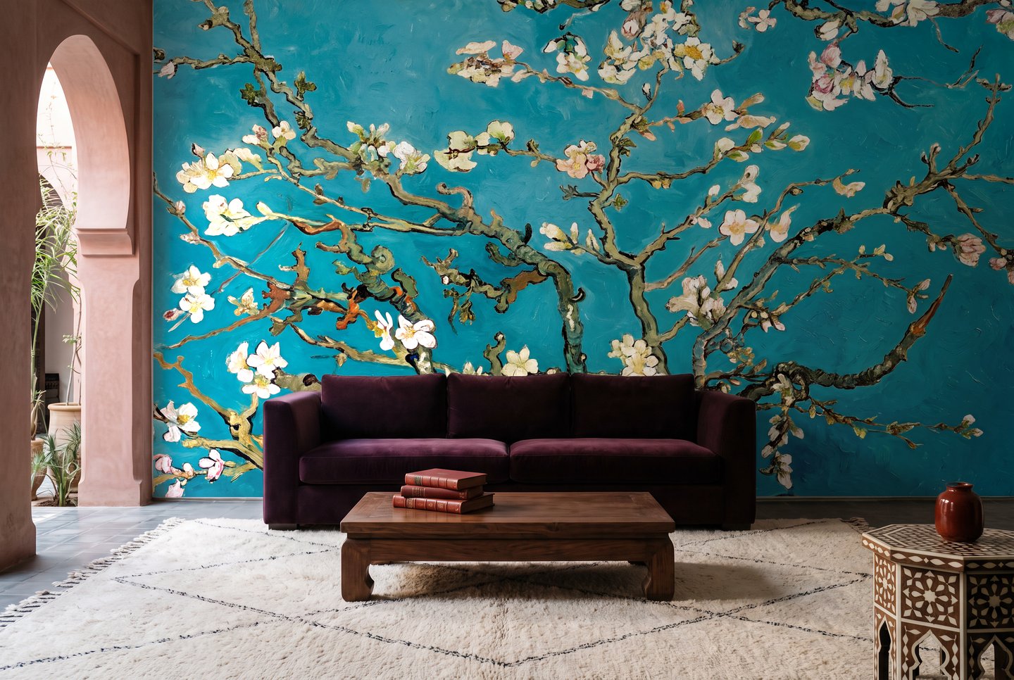 Hanami 파란색 mural