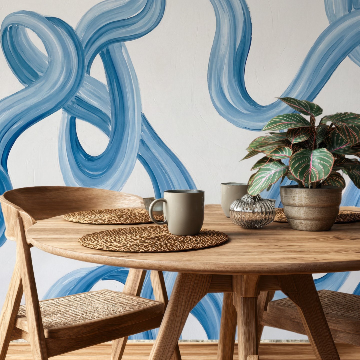 Elysian Flows blå mural