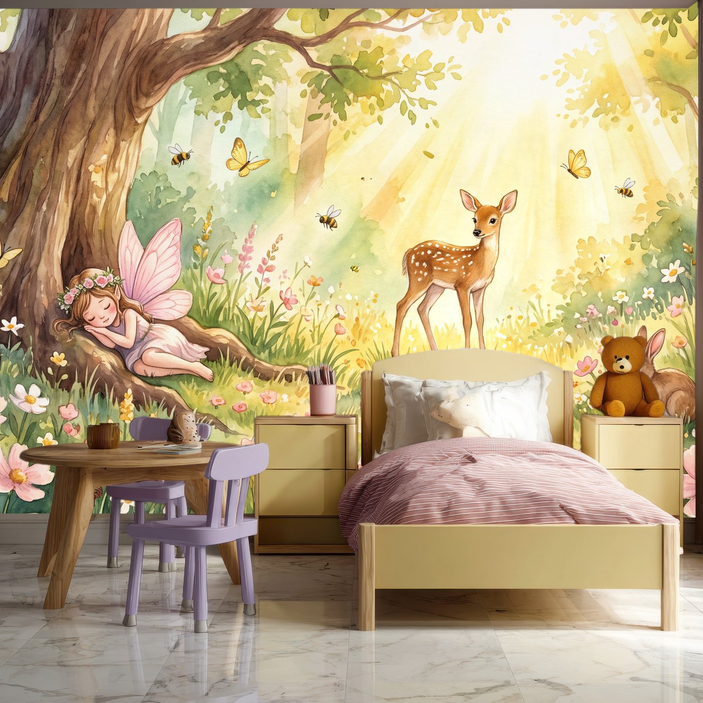 Lullaby 초록색 mural