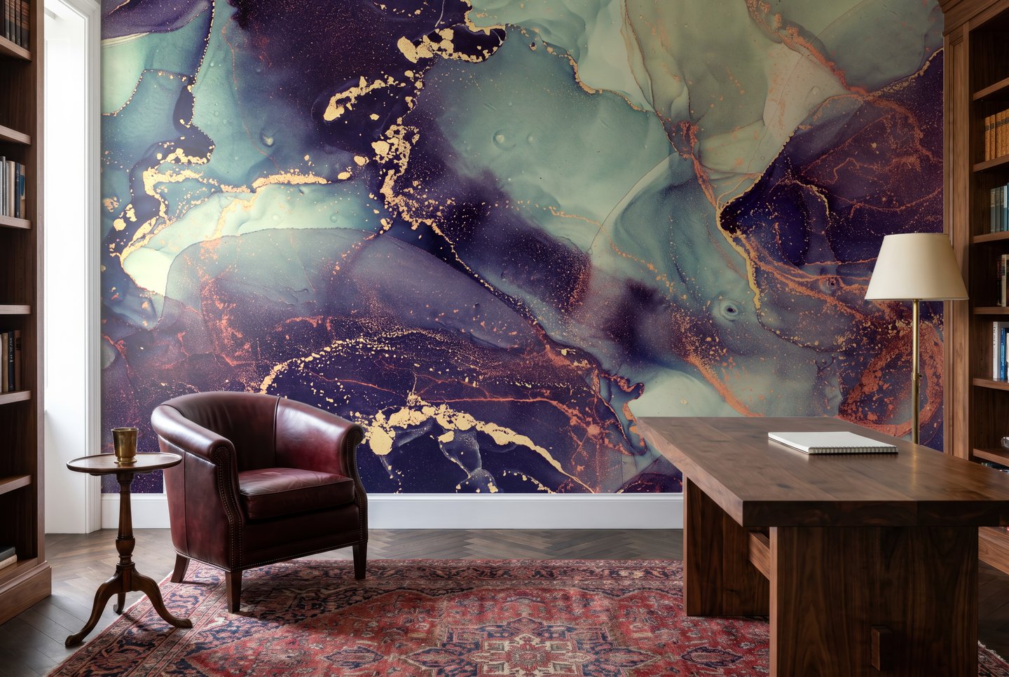 Kintsugi 파란색 mural