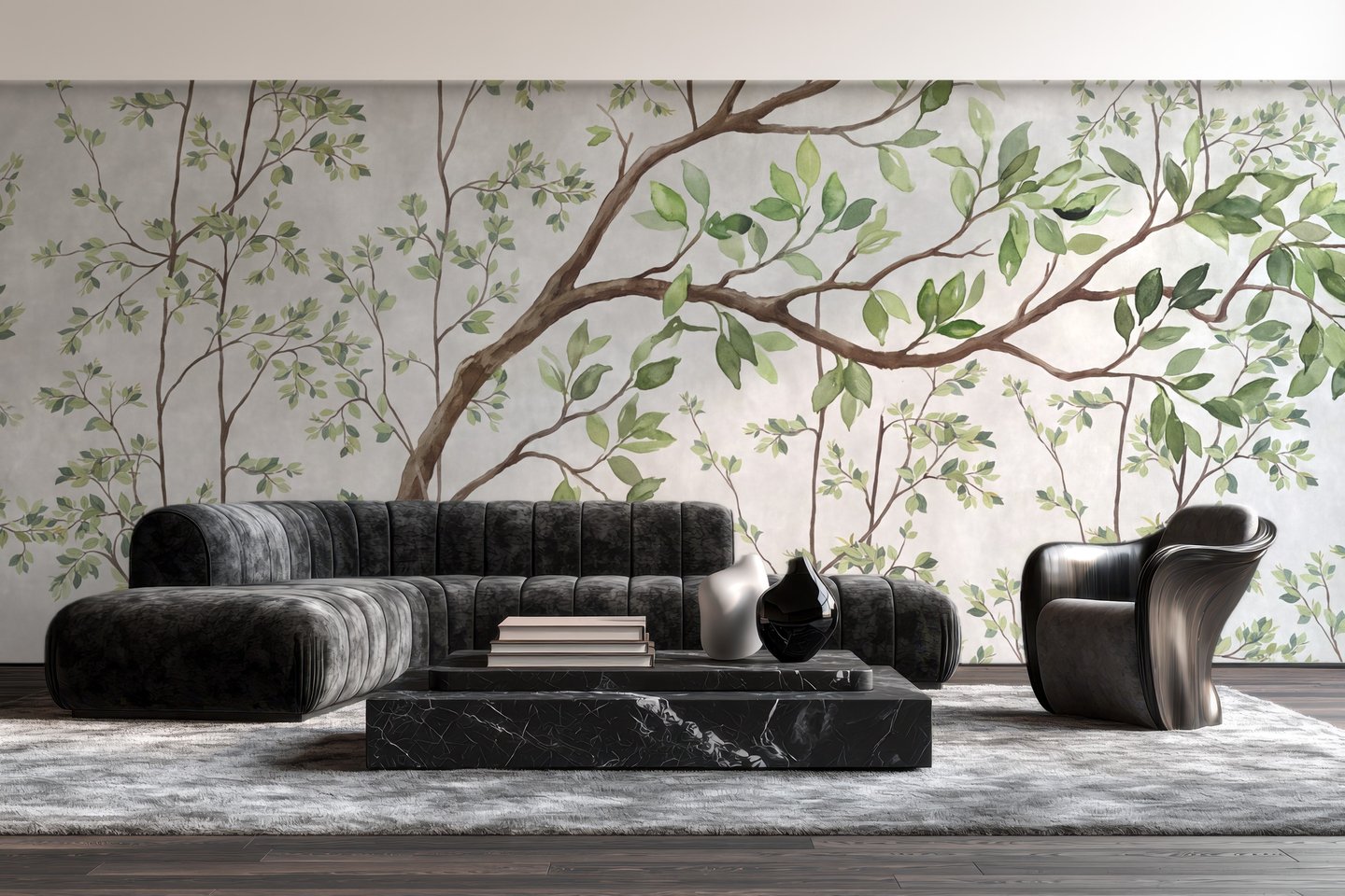 Silverleaf Whisper grønn mural