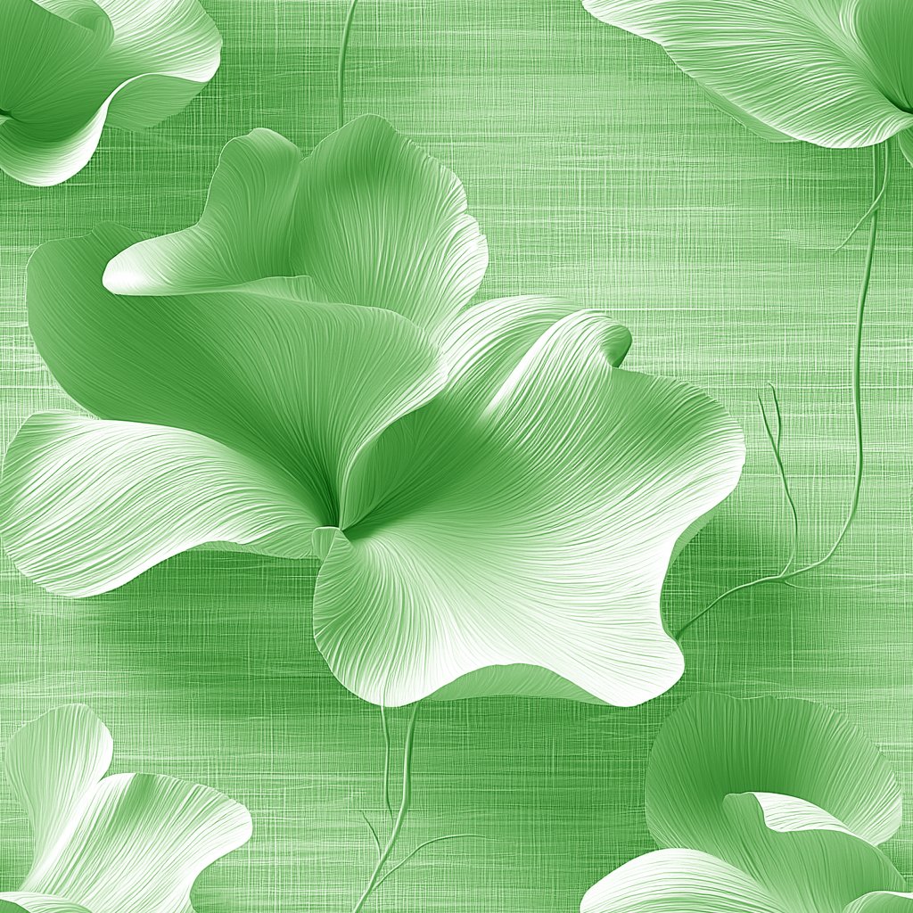 Serene Petal Bloom grønn wallpaper