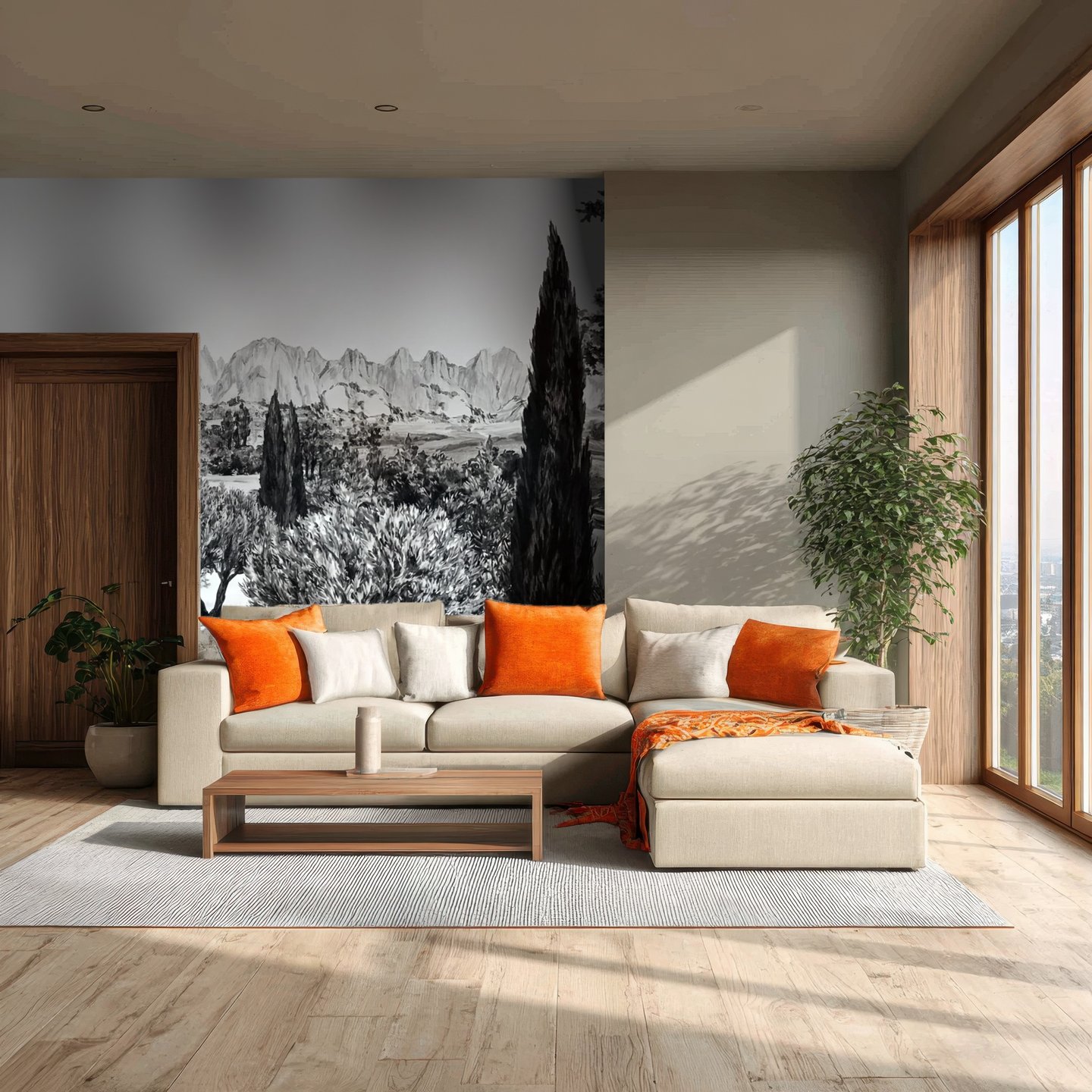 Cartographer's Vista グレー mural