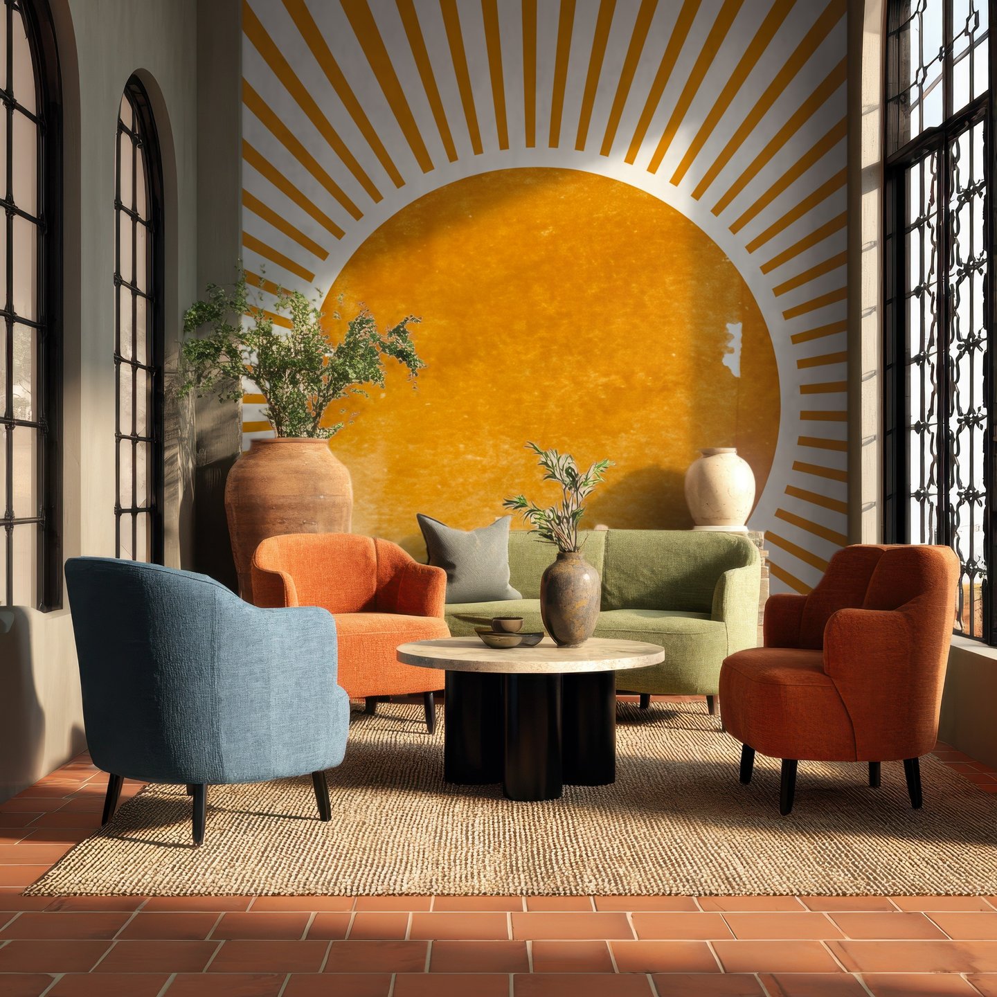 Solar Canvas orange mural
