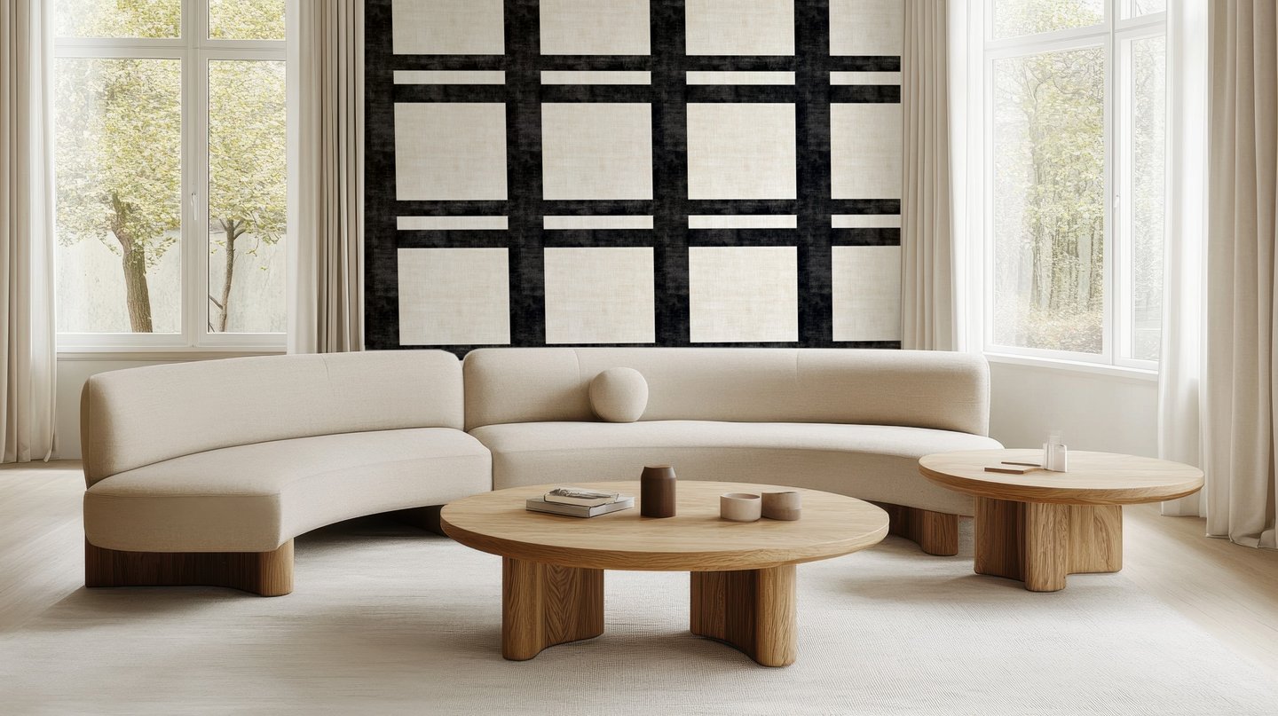 Grid Tapestry 黒 wallpaper