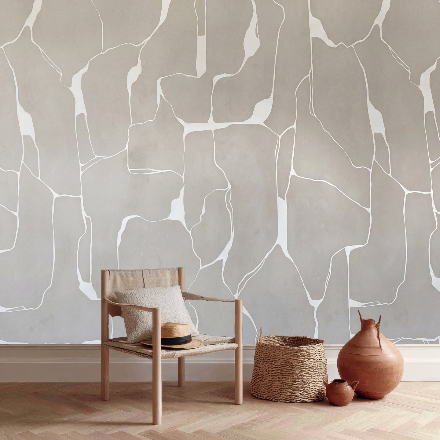 Molasses beige mural