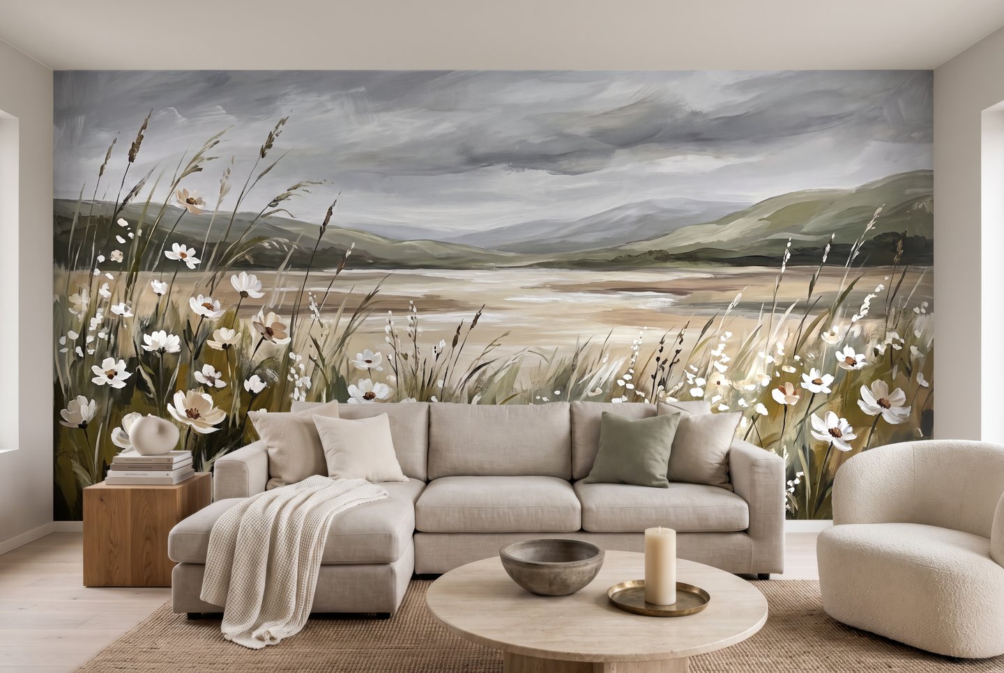 Boreal Blossom green mural