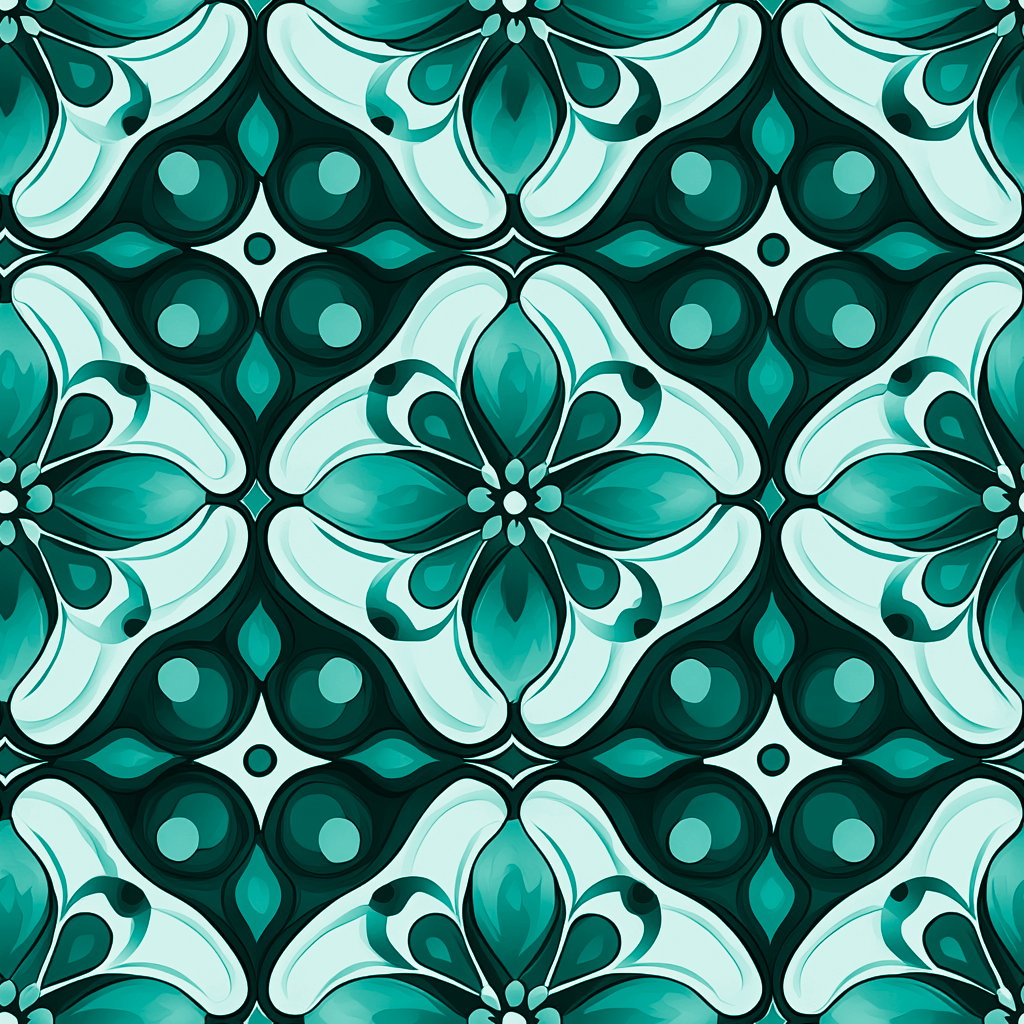 Saffron Bloom turquoise wallpaper