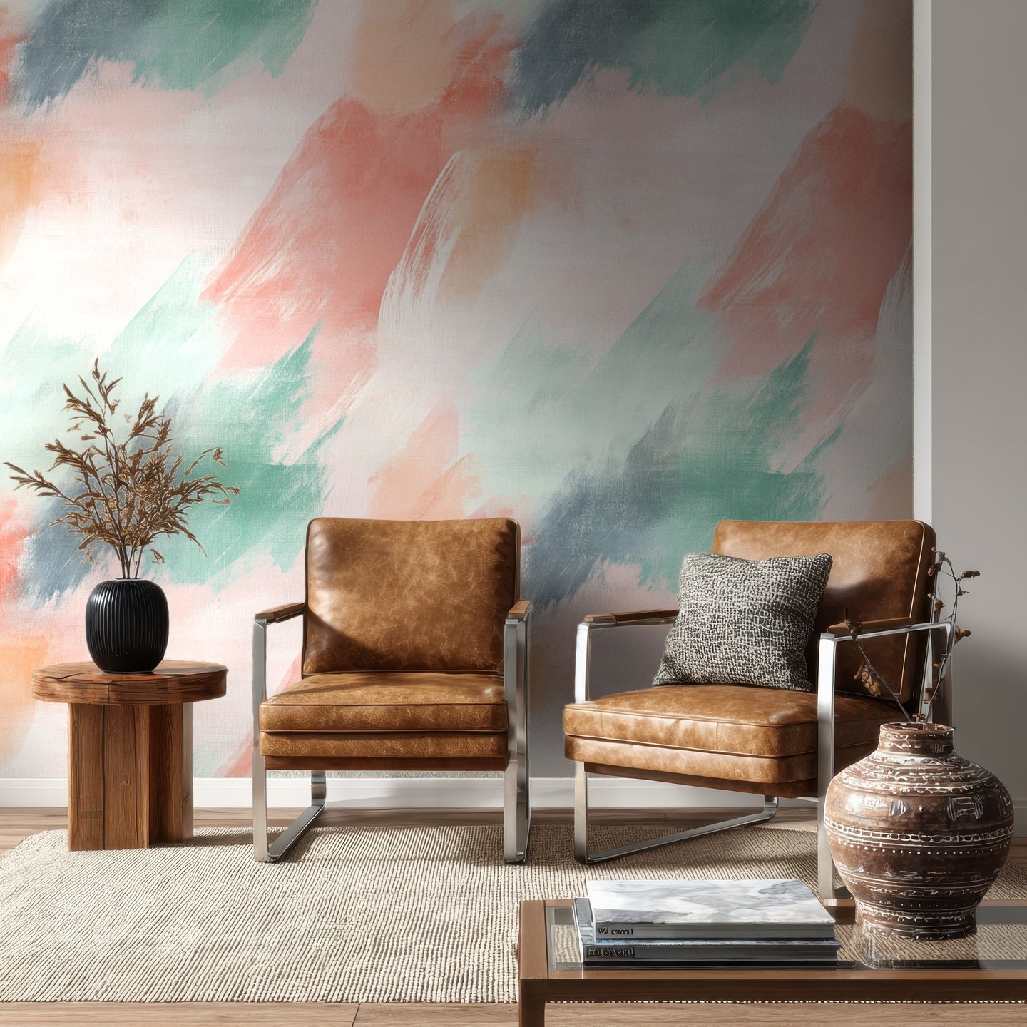 Seabrook Isles korall wallpaper