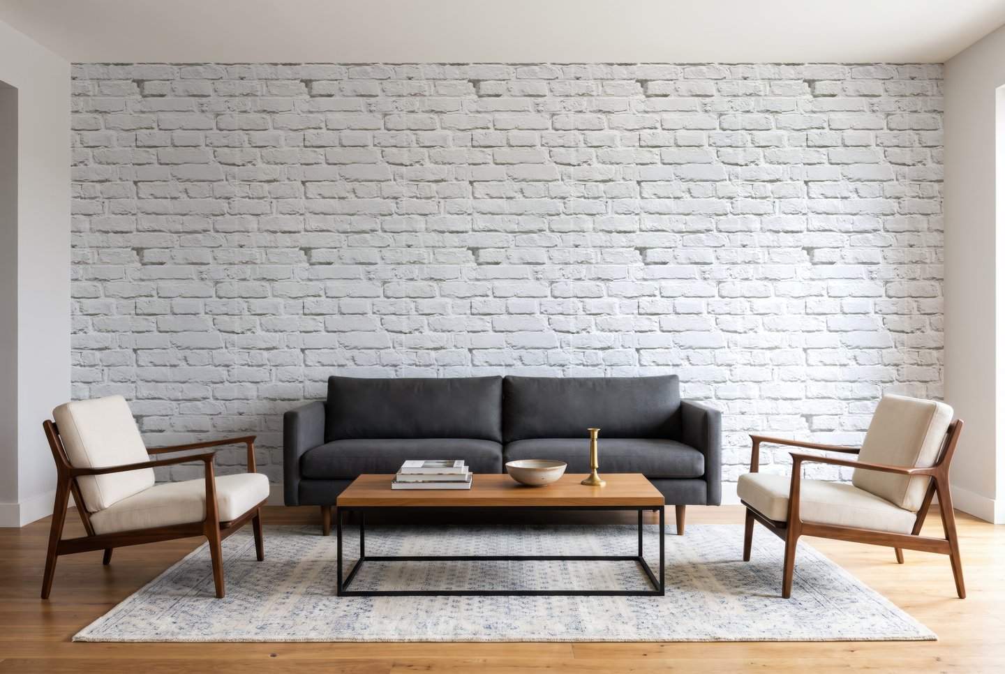 White Brick Loft terrakotta wallpaper