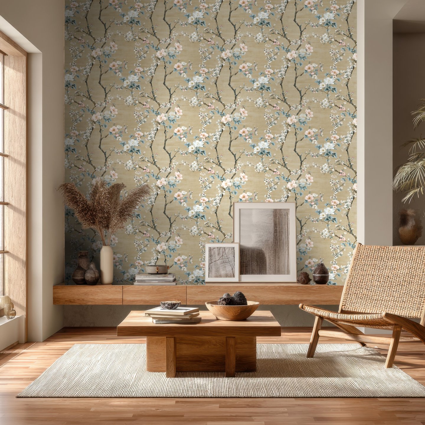 Morning Sonata beige wallpaper