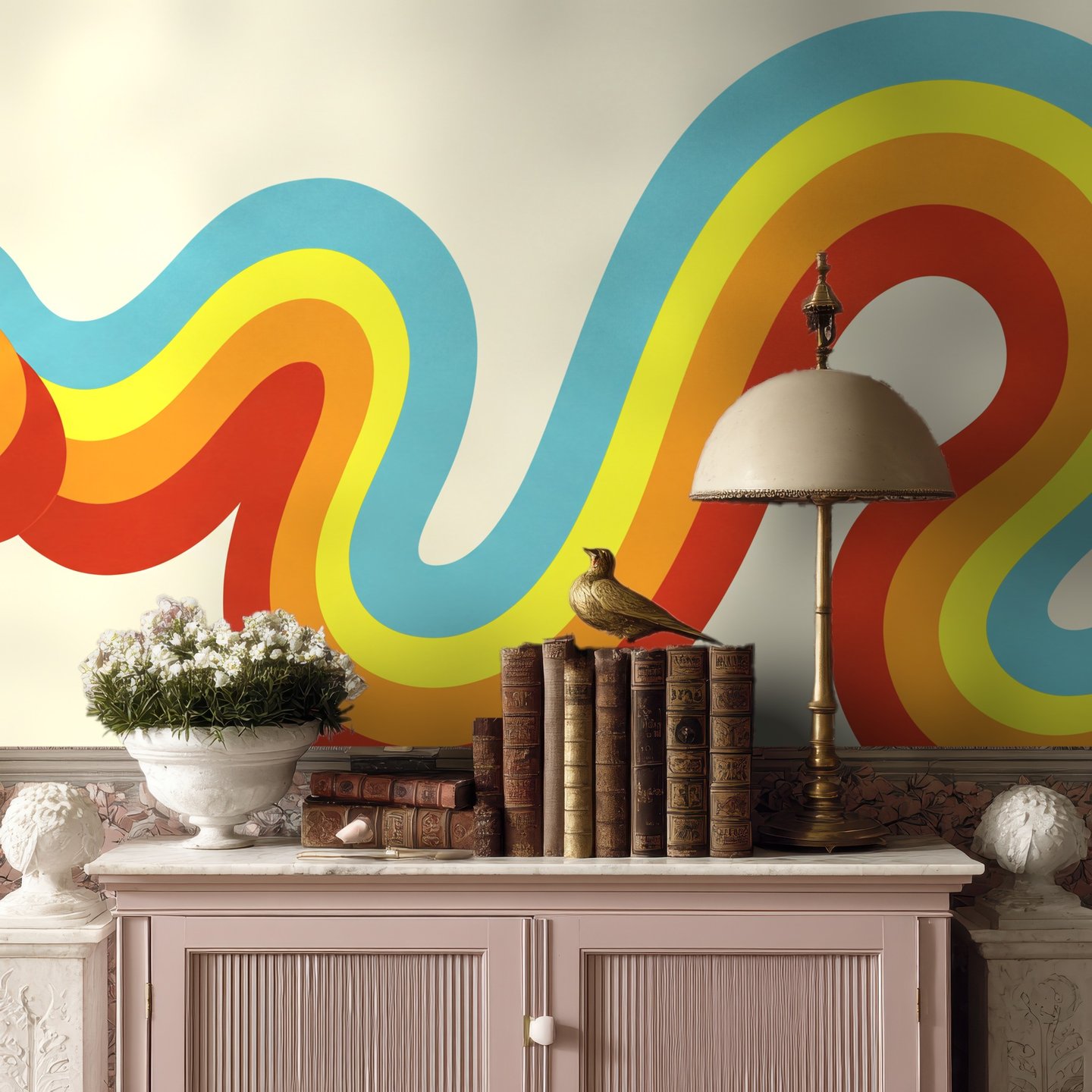 Waveform Valley 노란색 mural