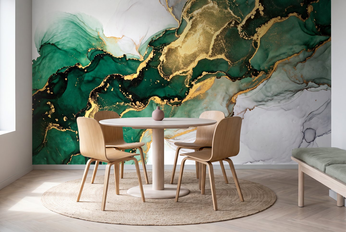 Orographic grønn mural