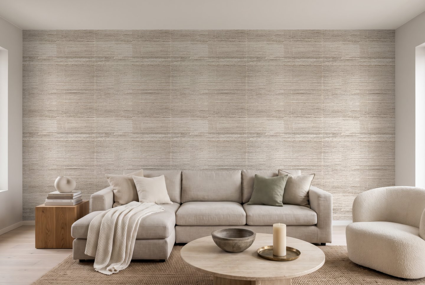 Chalk Drift beige wallpaper