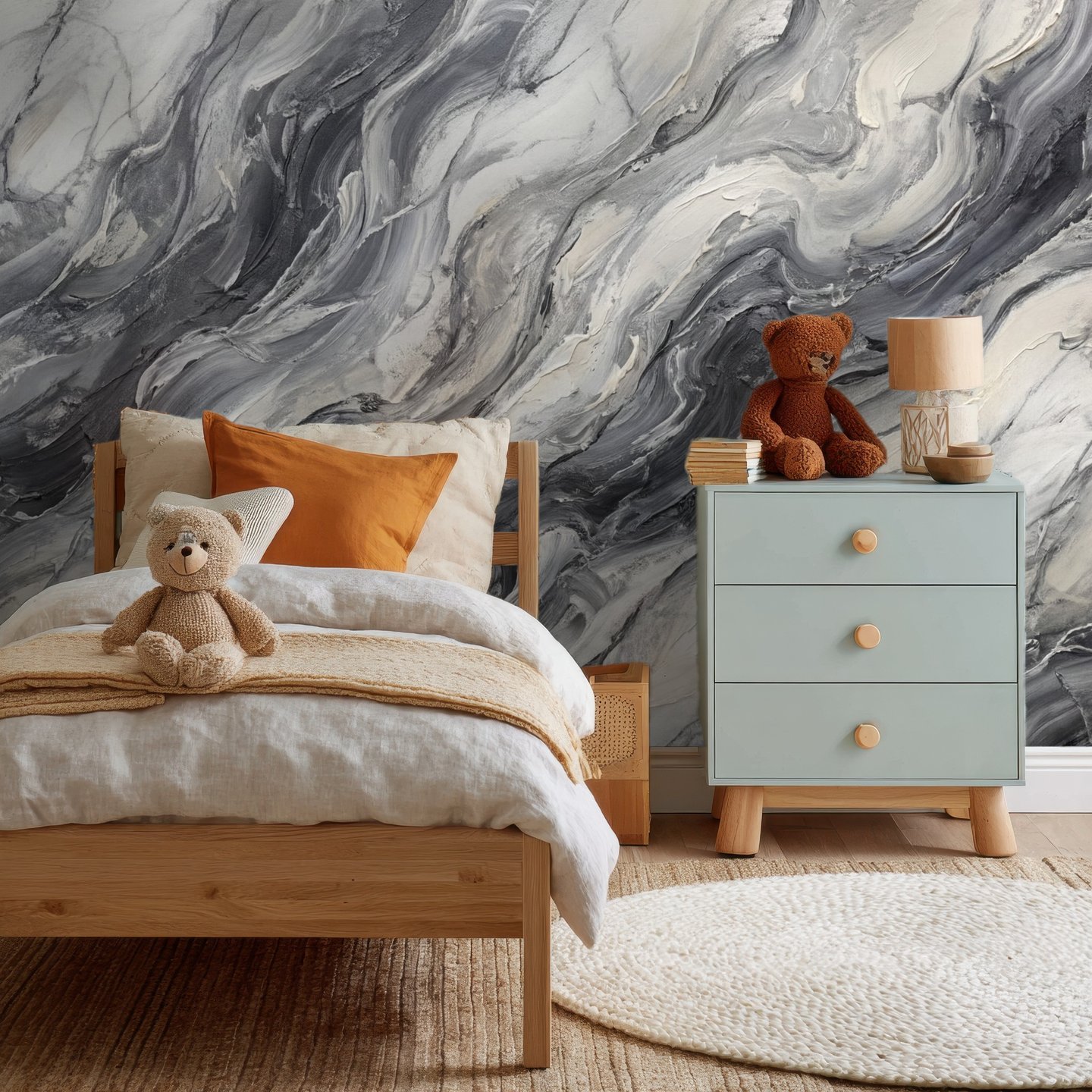 Espresso grey mural