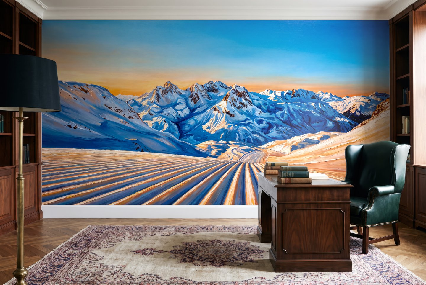 Alpenglow 파란색 mural