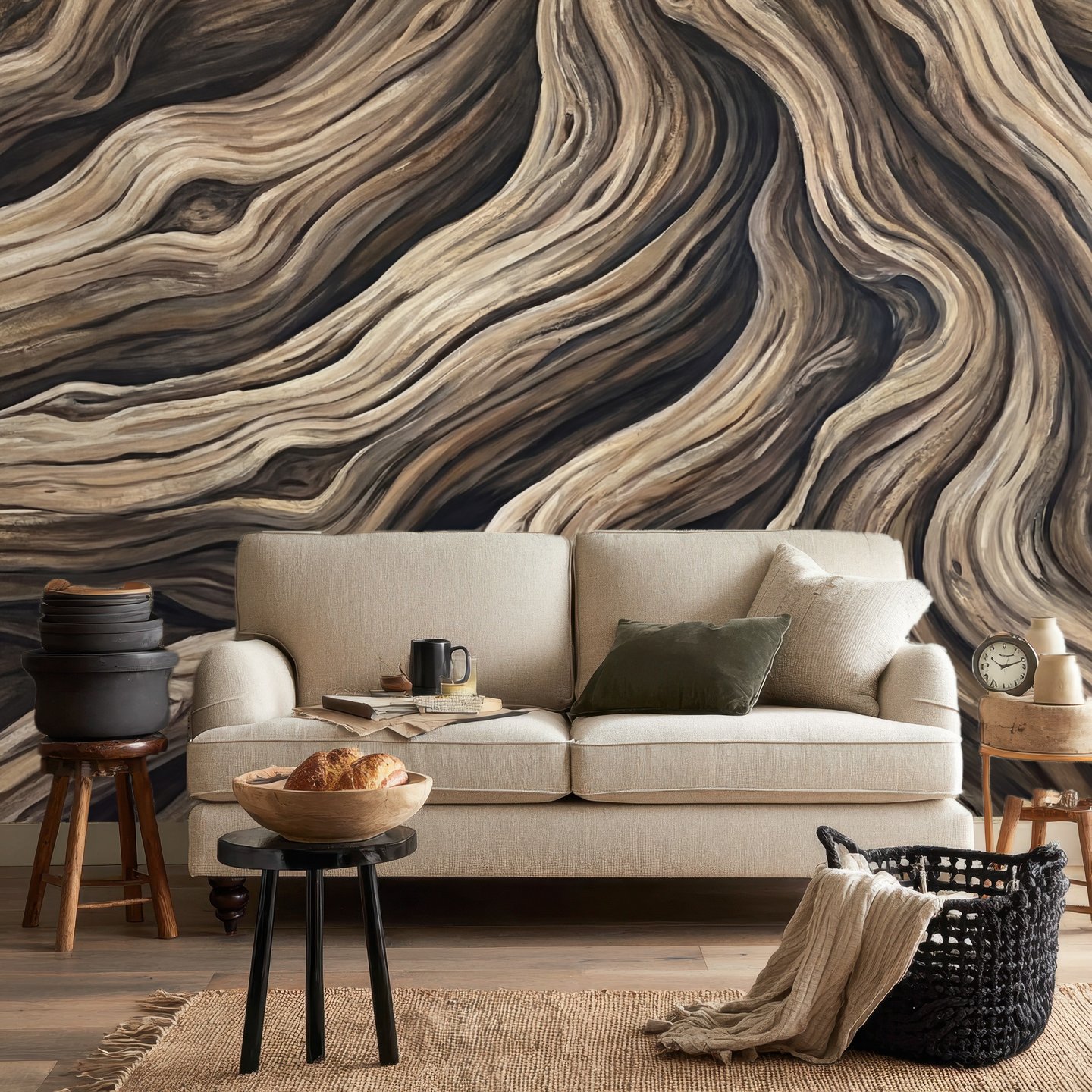 Driftwood Symphony 茶色 mural
