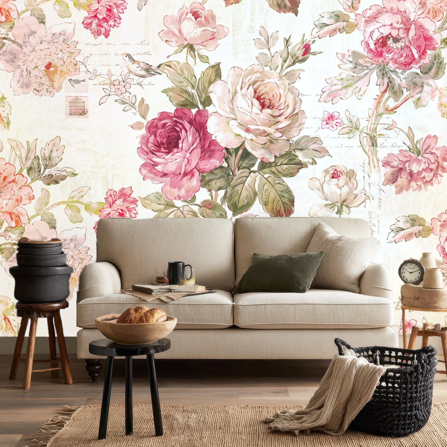 선라이즈 폴리오 분홍색 mural