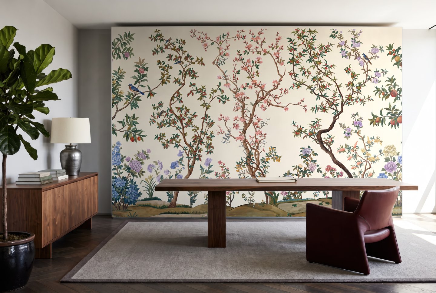 Orchard Reverie grønn mural