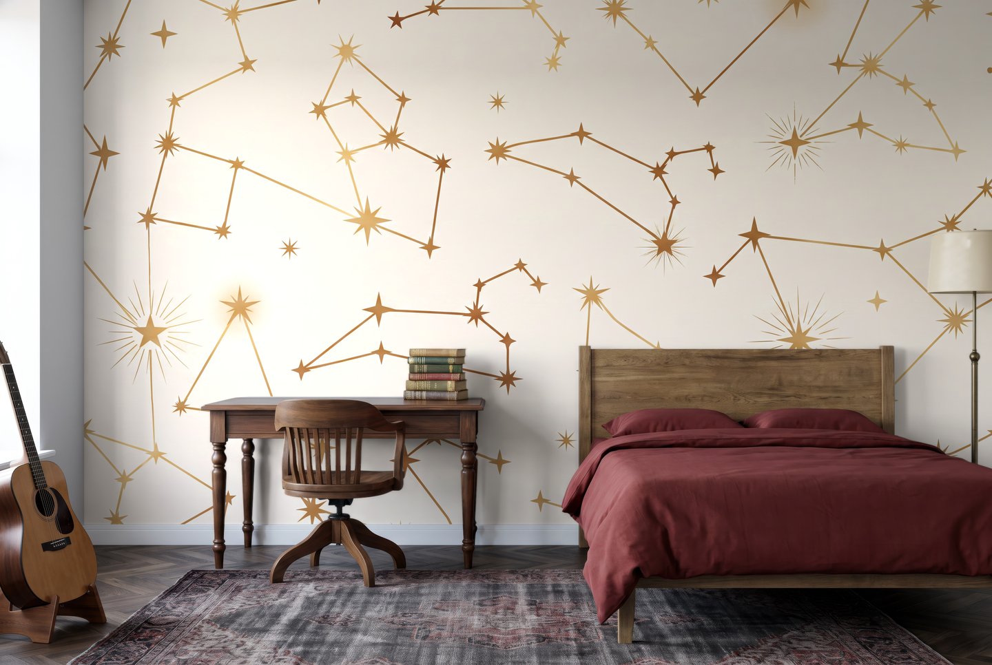 Stellar Lattice 금색 mural
