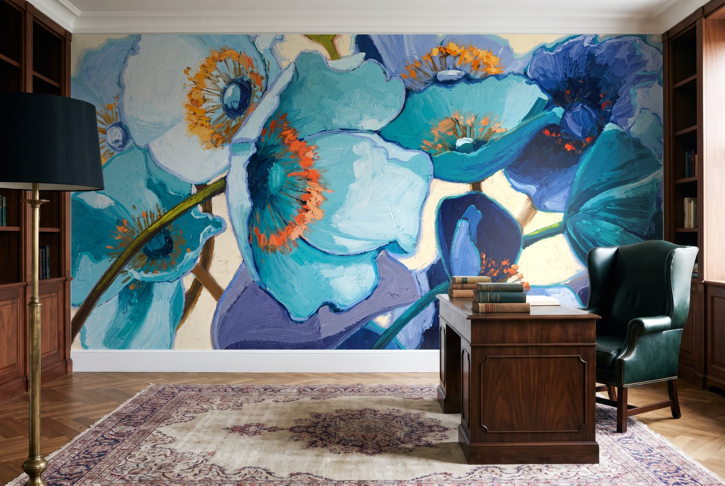 Lazuli Garden 파란색 mural