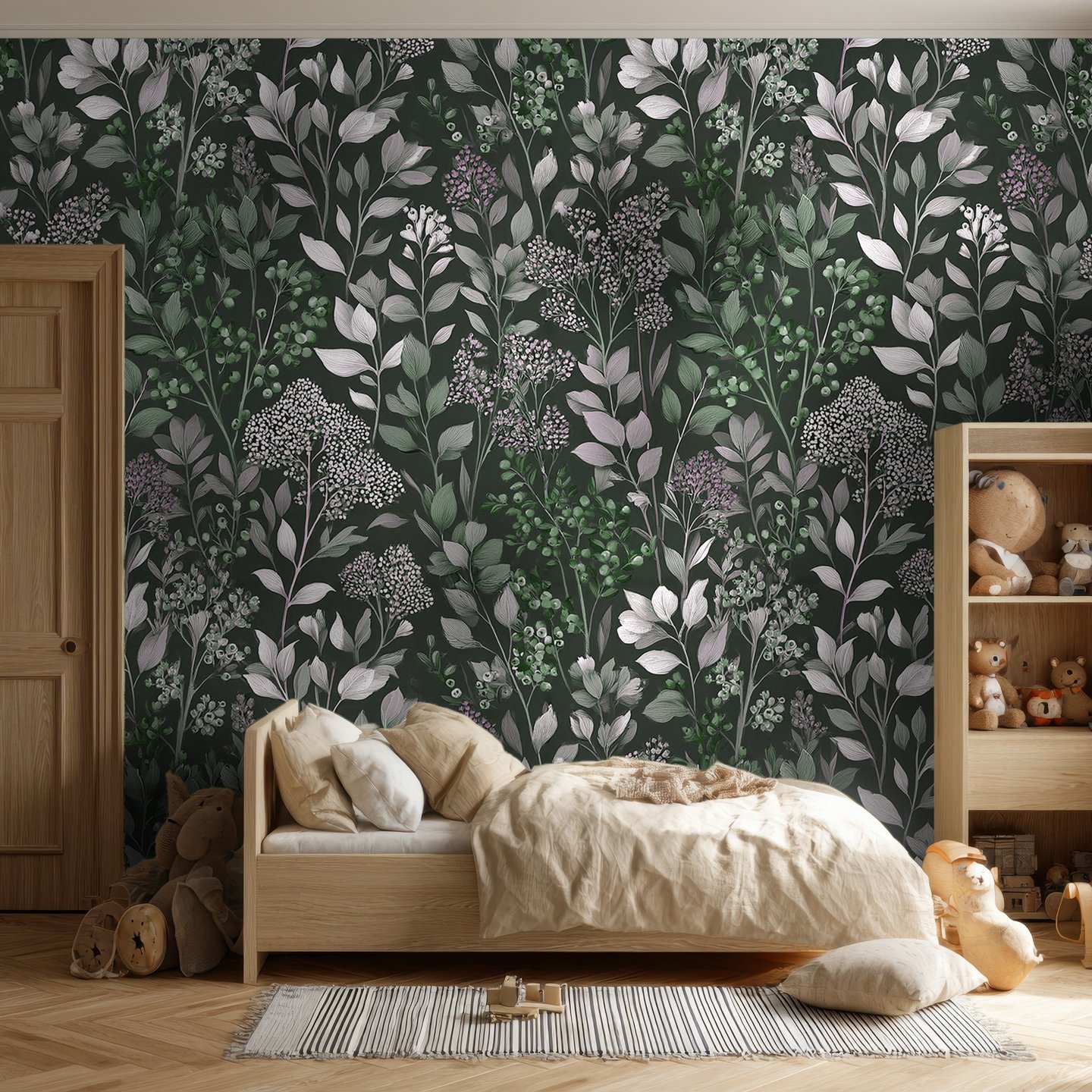 Midnight Foliage grønn wallpaper