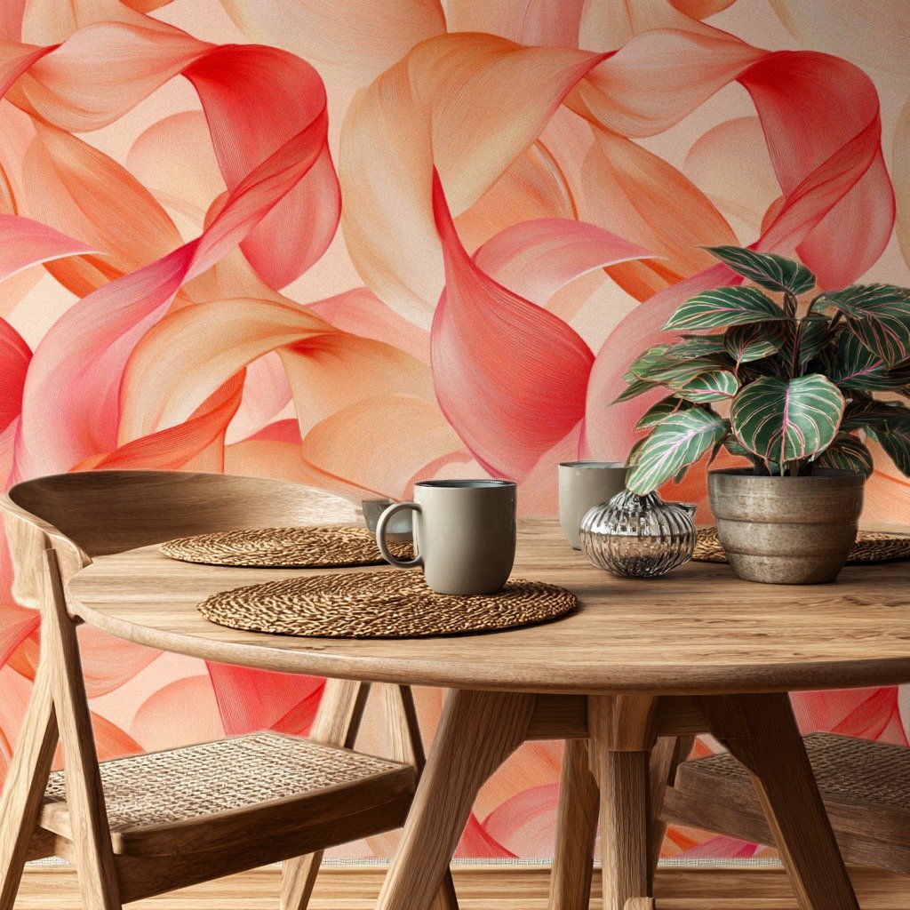 Desert Bloom Waves cream wallpaper