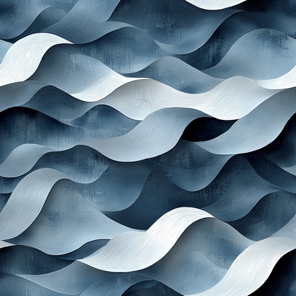 Oceanic Waves mørkeblå wallpaper