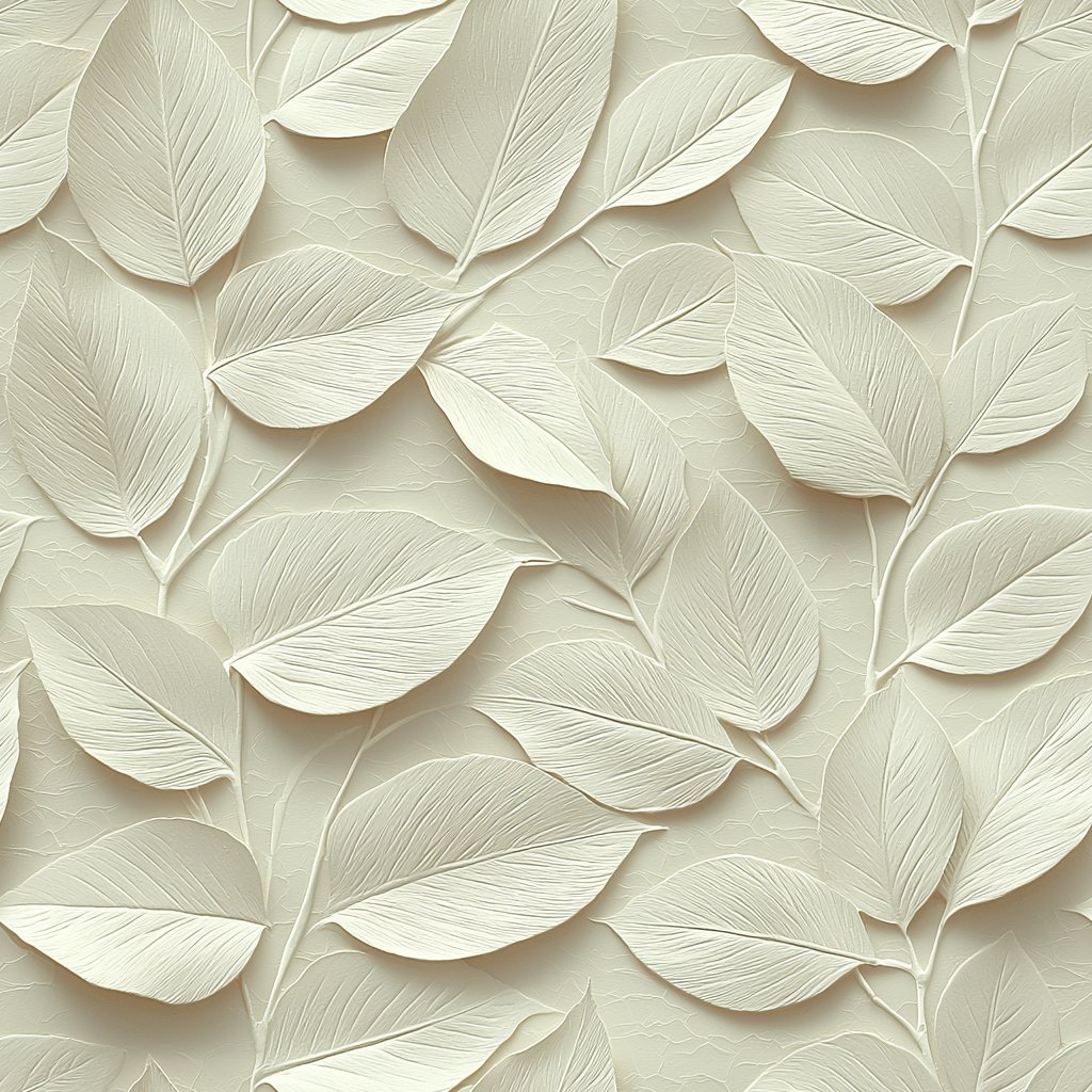 Serene Foliage Cream ベージュ wallpaper