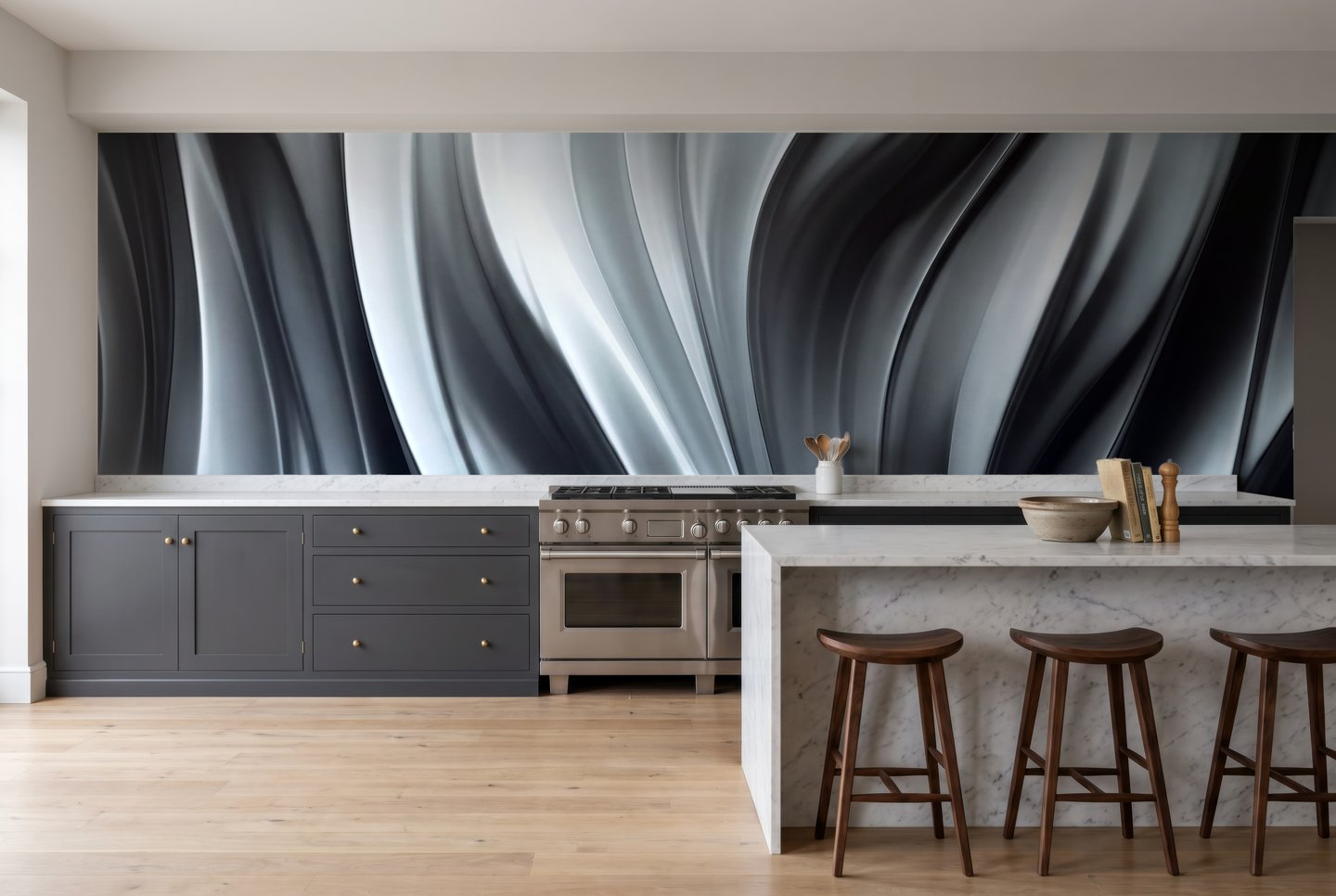 Mist Alloy 회색 mural