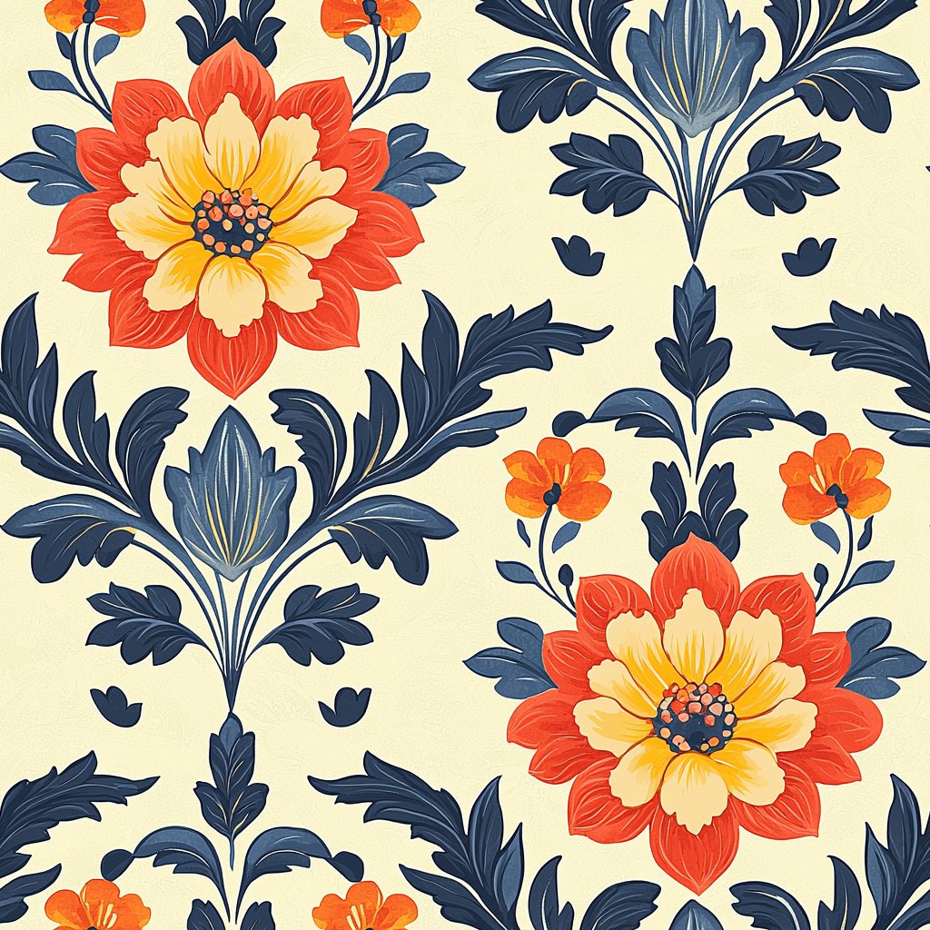 Serene Blossom Harmony kremfarget wallpaper