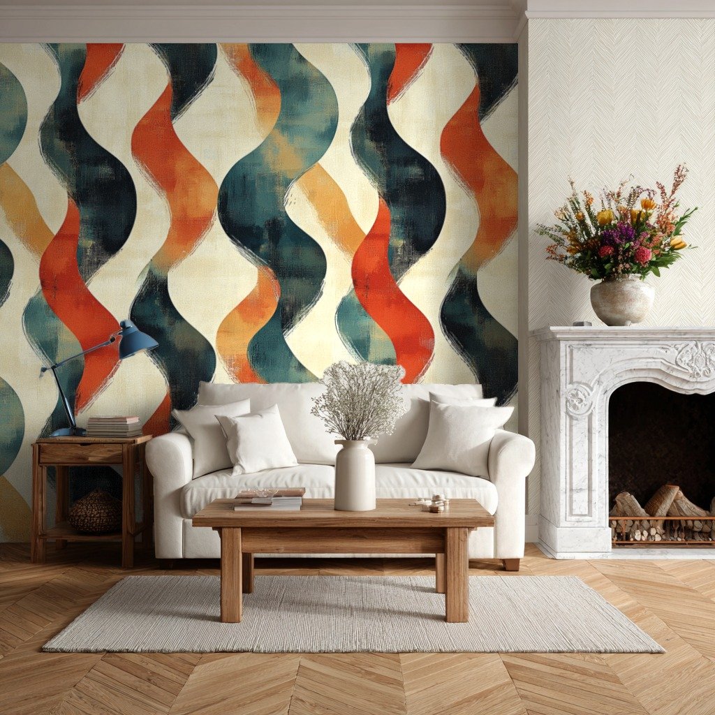 Currents Atelier oransje wallpaper