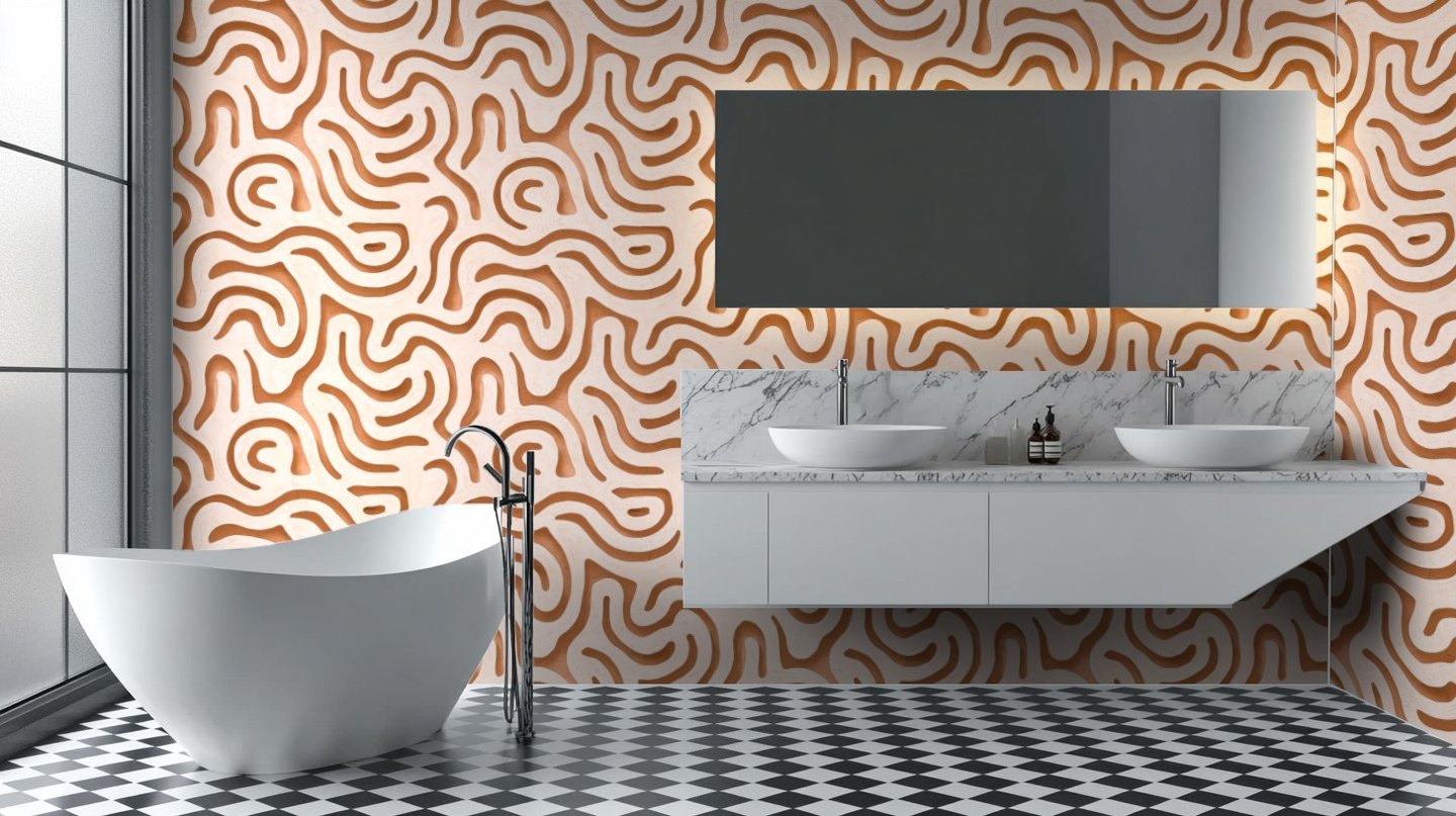 Sandstone Waves brun wallpaper