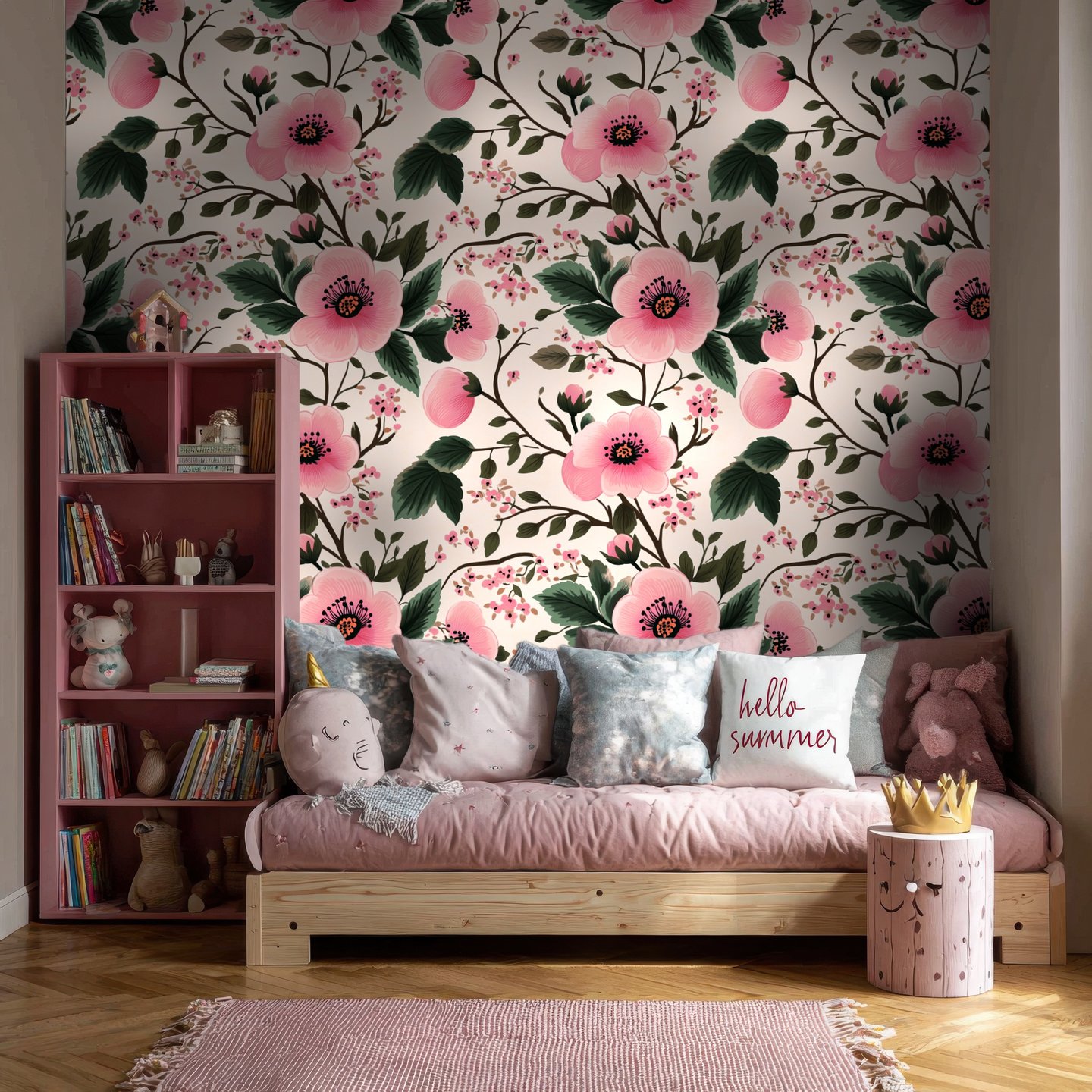 Petal Haven rød wallpaper