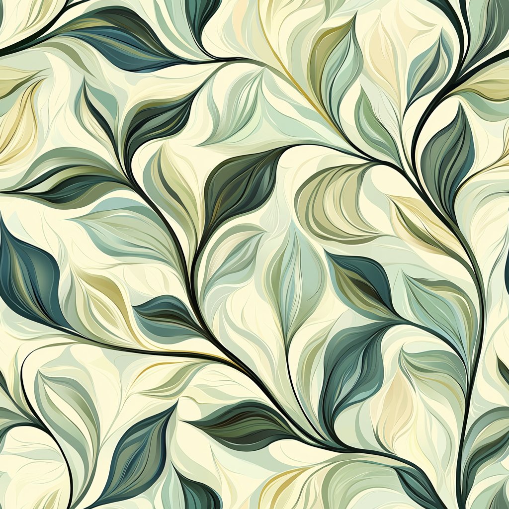 Leafy Whispers - Sage 세이지색 wallpaper