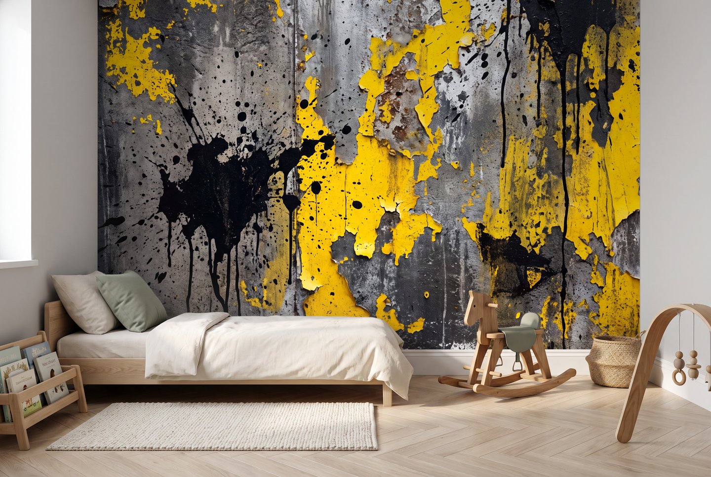 Charred Citrus gul mural