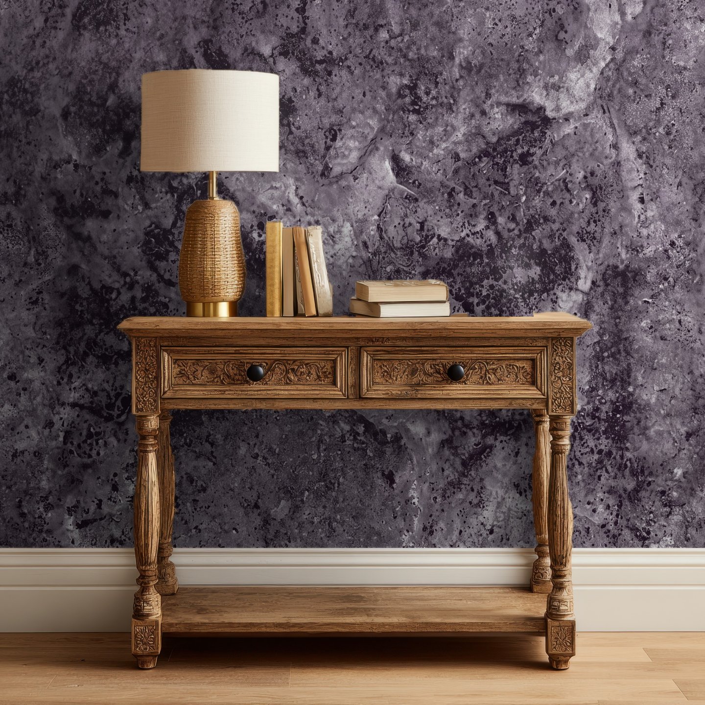 Anemone lilla mural