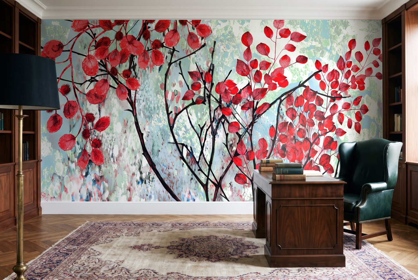 Evening Silhouette red mural
